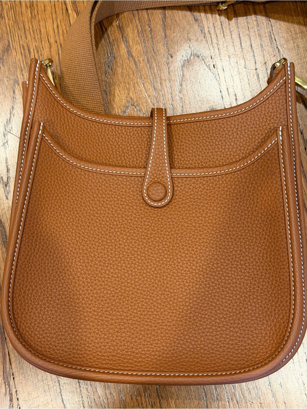 Evelyne Crossbody Bag in Gold/Tan - Picture 5 of 8